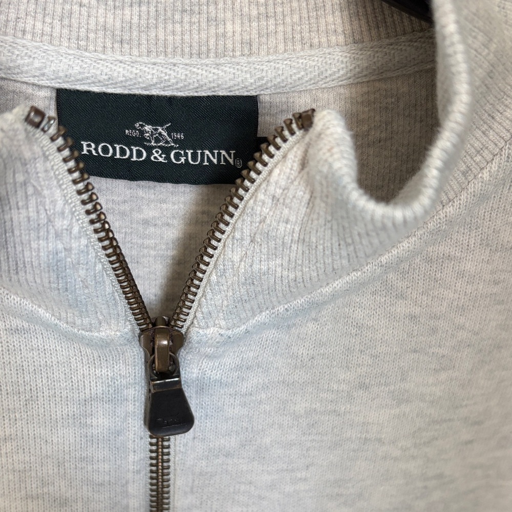 Men's Light Gray 1/4 zip Sweater